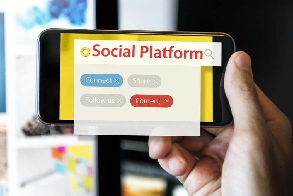  An image representing social media on a phone or tablet, ideally in a beauty/wellness context